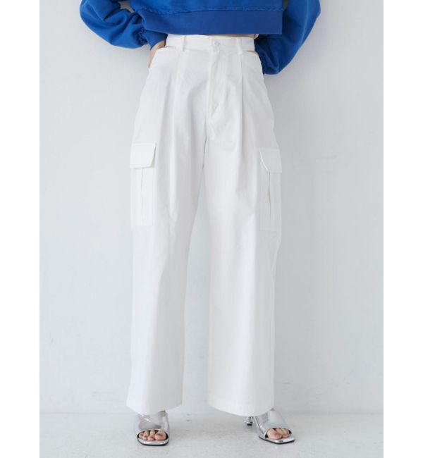 MURUA「サイドカットカーゴパンツ」|カーゴ|ホワイト