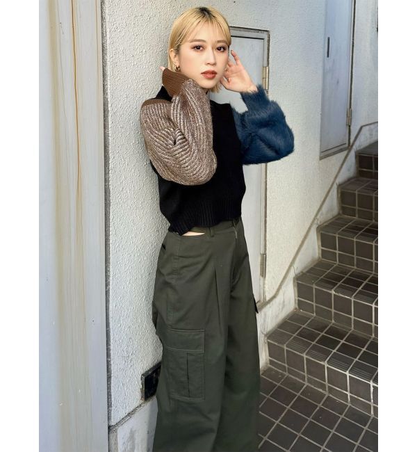 MURUA「サイドカットカーゴパンツ」|カーゴ|