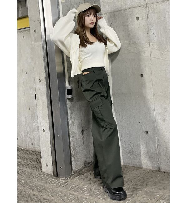 MURUA「サイドカットカーゴパンツ」|カーゴ|