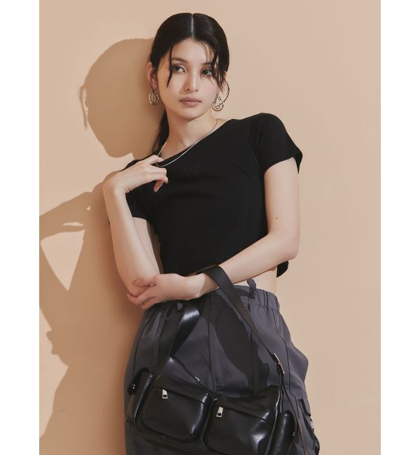 MURUA「クリアmumuクロップトTシャツ」|Tシャツ・カットソー|