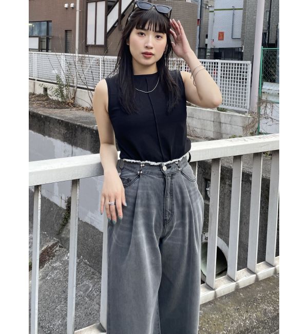 MURUA「ウエストアジャストワイドデニム」|デニム|