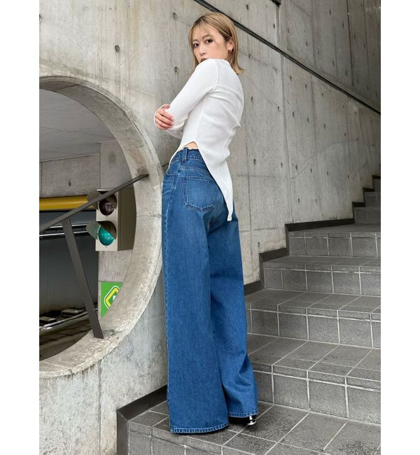 MURUA「ウエストアジャストワイドデニム」|デニム|