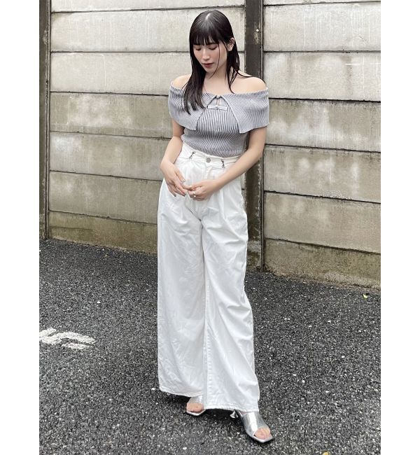 MURUA「ウエストアジャストワイドデニム」|デニム|