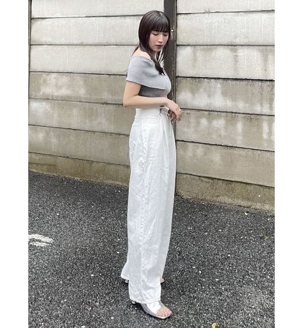 MURUA「ウエストアジャストワイドデニム」|デニム|