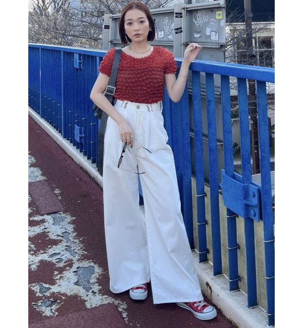 MURUA「ウエストアジャストワイドデニム」|デニム|