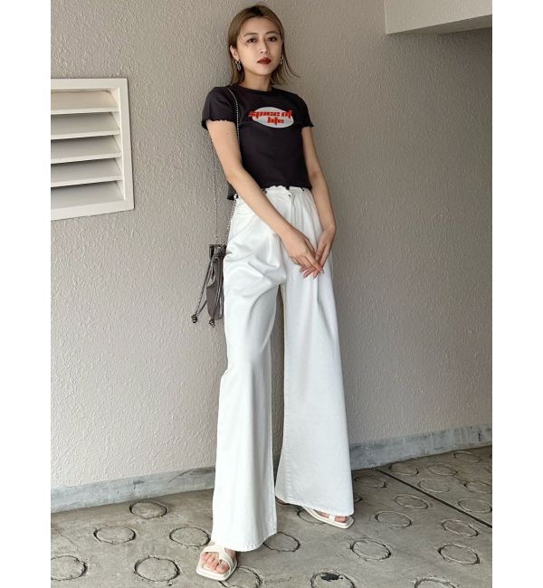 MURUA「ウエストアジャストワイドデニム」|デニム|