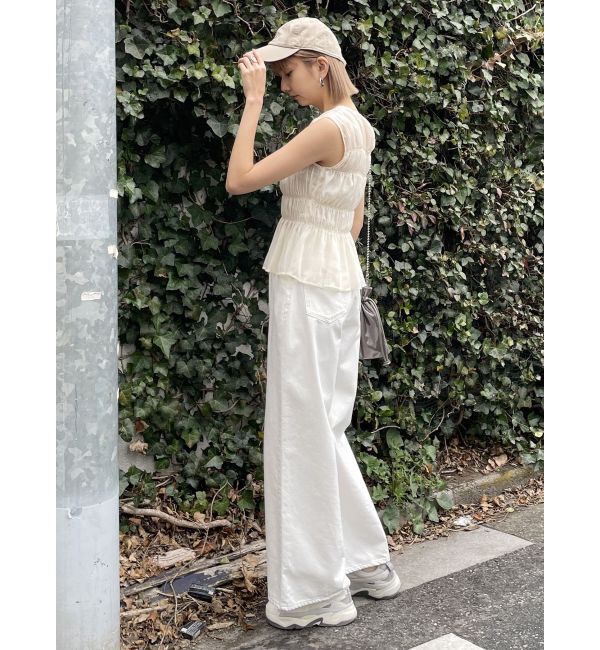 MURUA「ウエストアジャストワイドデニム」|デニム|