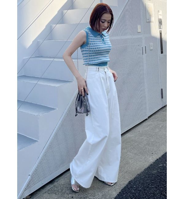 MURUA「ウエストアジャストワイドデニム」|デニム|