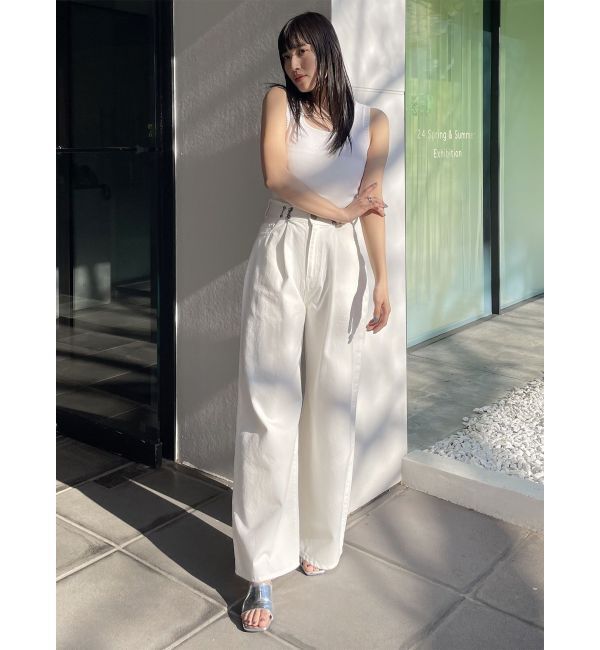 MURUA「ウエストアジャストワイドデニム」|デニム|