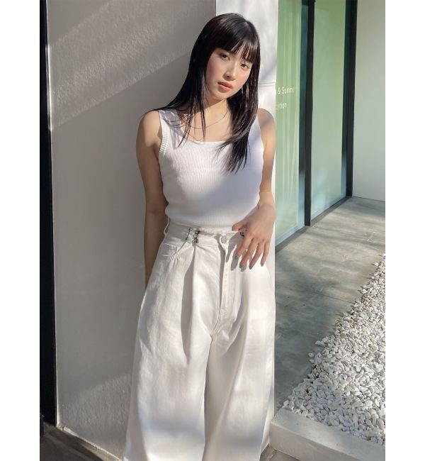 MURUA「ウエストアジャストワイドデニム」|デニム|