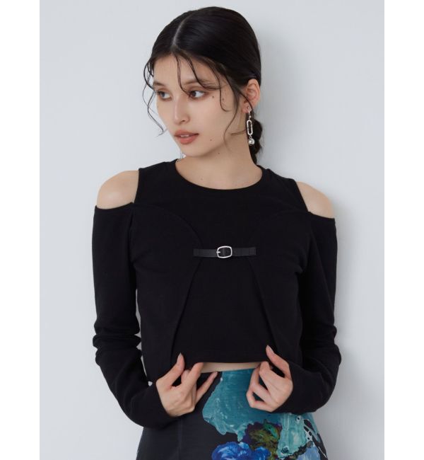 MURUA「ボレロレイヤードテレコトップス」|Tシャツ・カットソー|