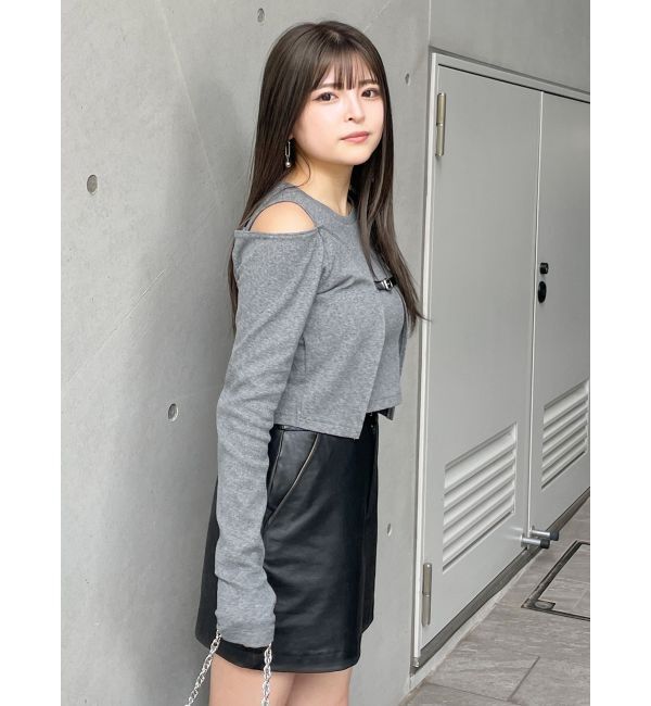 MURUA「ボレロレイヤードテレコトップス」|Tシャツ・カットソー|