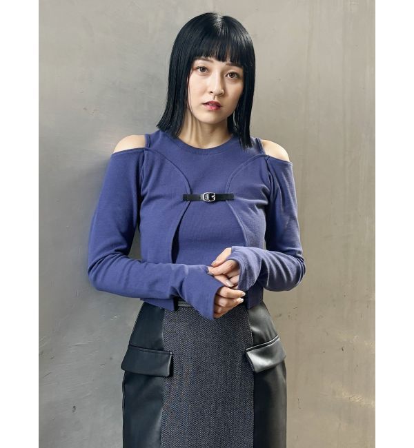 MURUA「ボレロレイヤードテレコトップス」|Tシャツ・カットソー|