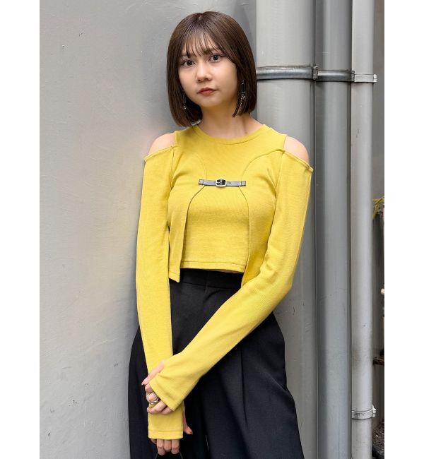 MURUA「ボレロレイヤードテレコトップス」|Tシャツ・カットソー|