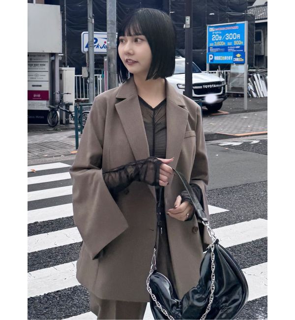 MURUA「シャーリングチュールトップス」|Tシャツ・カットソー|