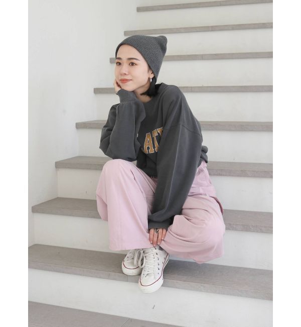 Ungrid「ナイロン混ミリタリールーズパンツ」|カーゴ|