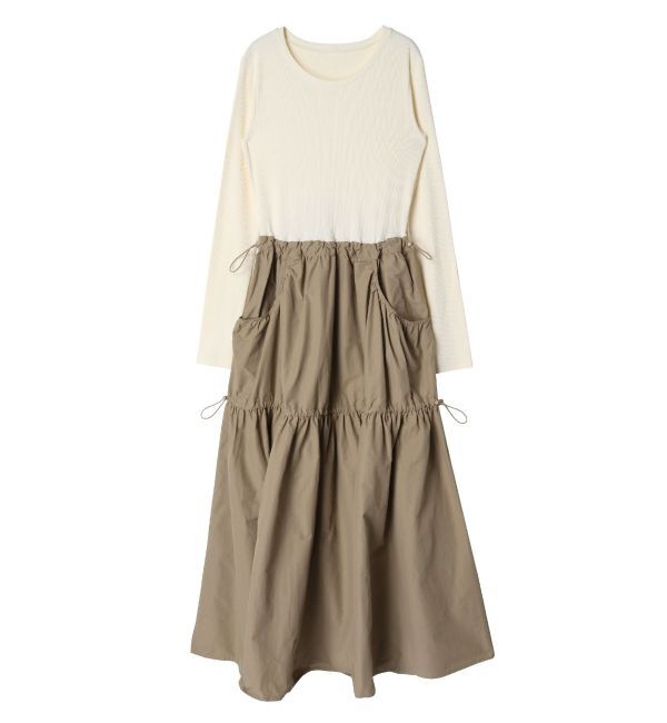 Ungrid「ドッキングギャザーワンピース」|ワンピース|