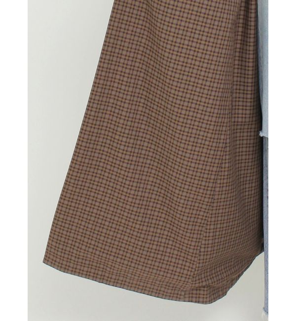 Ungrid「リバーシブルチェックロングコート」|ステンカラーコート|