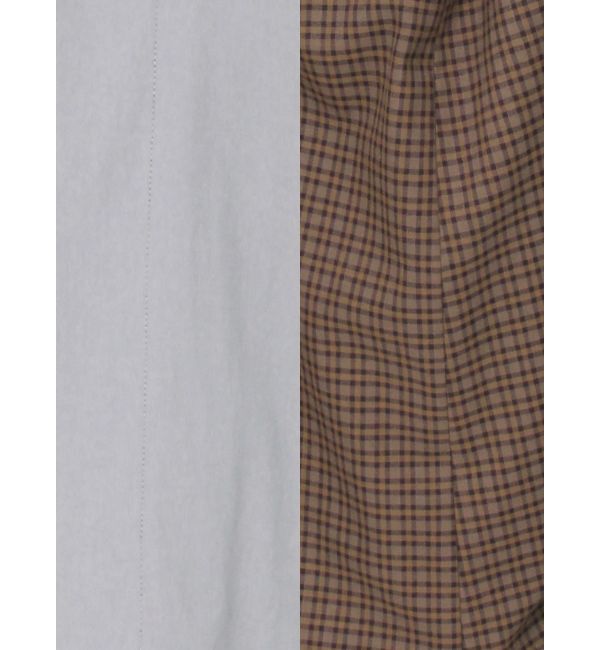 Ungrid「リバーシブルチェックロングコート」|ステンカラーコート|