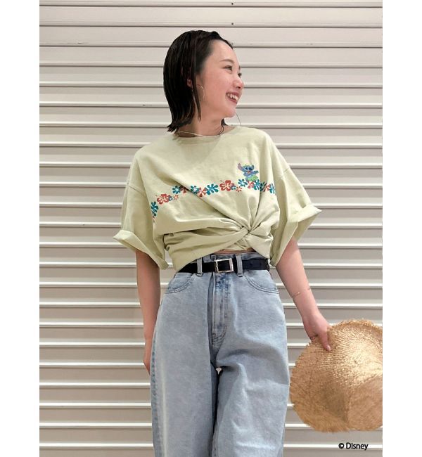 Ungrid「スティッチデザインプリントTee」|Tシャツ・カットソー|