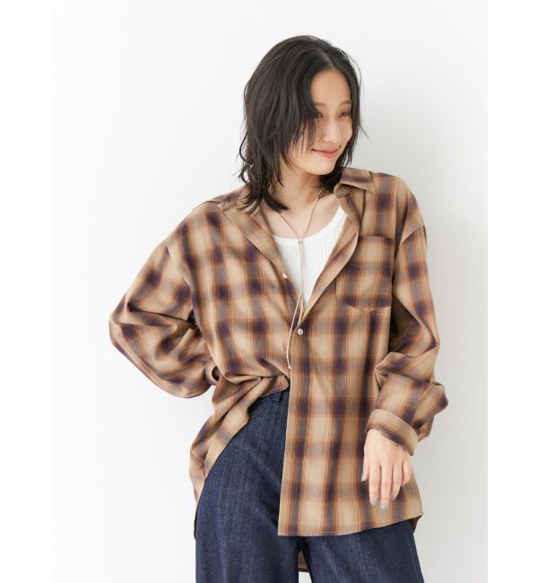 Ungrid「ビッグルーズチェックシャツ」|シャツ・ブラウス|