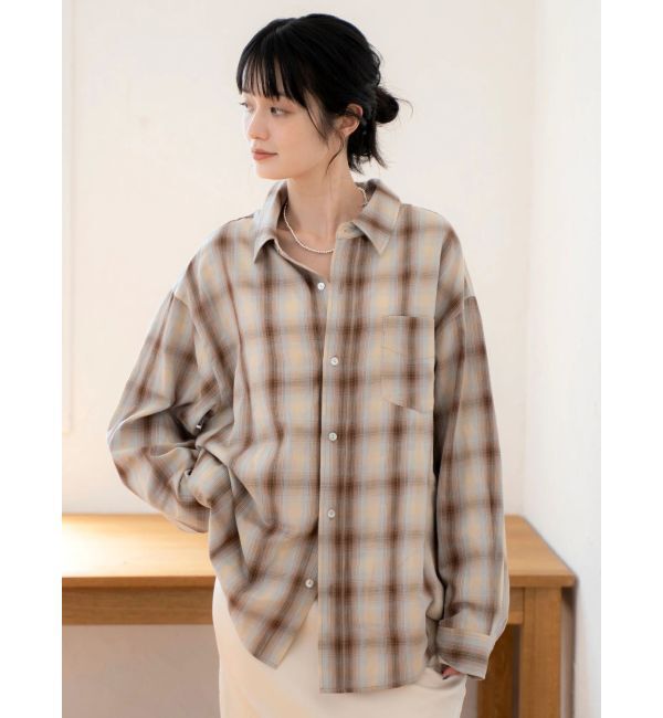 Ungrid「ビッグルーズチェックシャツ」|シャツ・ブラウス|