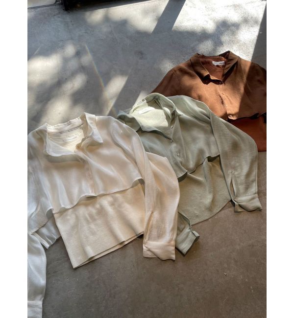 LAGUNAMOON「シャツドッキングニットプルオーバー」|ニット・セーター|