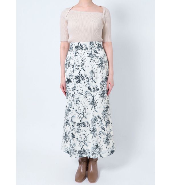 LAGUNAMOON「フラワーパターンナロースカート」|スカート|