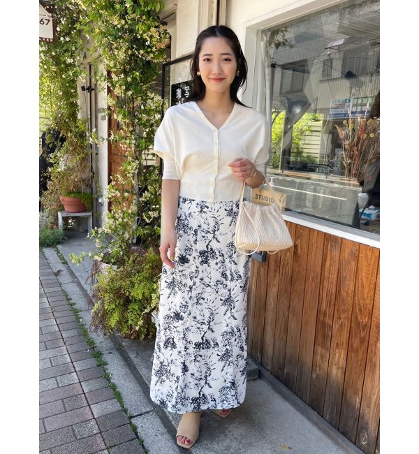 LAGUNAMOON「フラワーパターンナロースカート」|スカート|