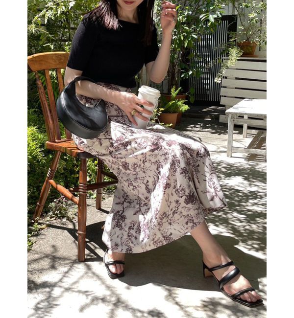 LAGUNAMOON「フラワーパターンナロースカート」|スカート|