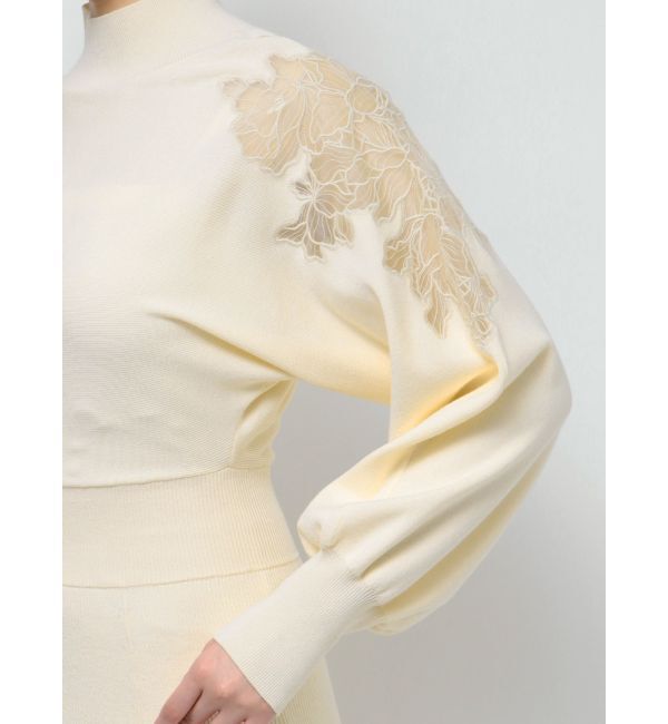 LAGUNAMOON「ショルダーエンブロイダリーニットワンピース」|ワンピース|