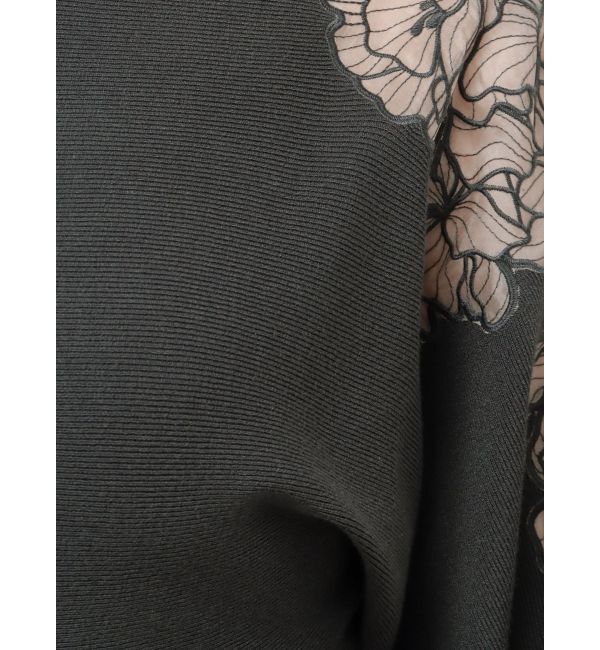 LAGUNAMOON「ショルダーエンブロイダリーニットワンピース」|ワンピース|