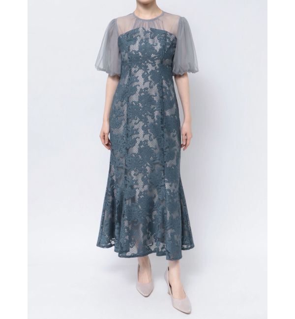 LAGUNAMOON「LADYフラワージャガードレースワンピース」|ワンピース|