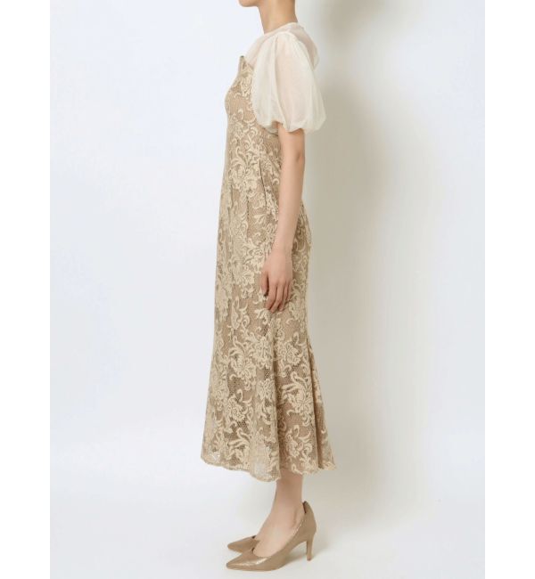 LAGUNAMOON「LADYフラワージャガードレースワンピース」|ワンピース|