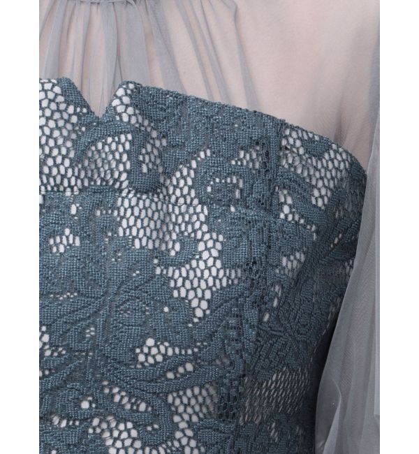 LAGUNAMOON「LADYフラワージャガードレースワンピース」|ワンピース|