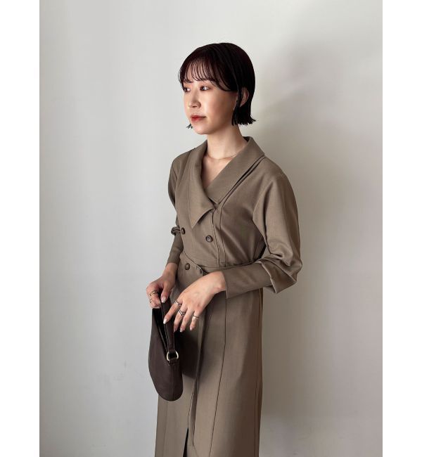 LAGUNAMOON「アシンメトリーカラーナローフレアワンピース」|ワンピース|