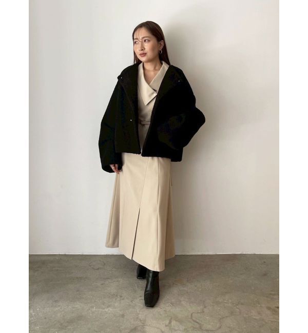 LAGUNAMOON「アシンメトリーカラーナローフレアワンピース」|ワンピース|