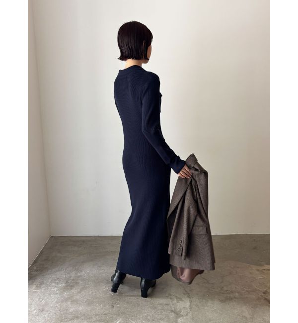 LAGUNAMOON「フラップポケットリブニットワンピース」|ワンピース|