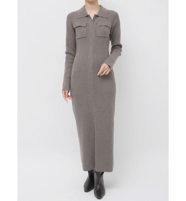 LAGUNAMOON「フラップポケットリブニットワンピース」|ワンピース|