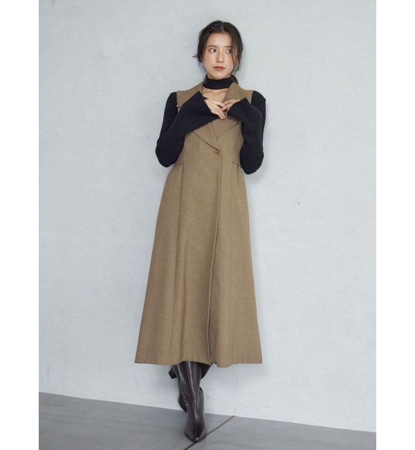 LAGUNAMOON「ボウタイアシンメトリーネックニットプルオーバー」|ニット・セーター|