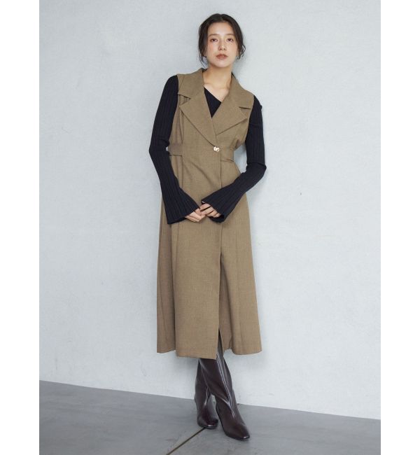 LAGUNAMOON「ボウタイアシンメトリーネックニットプルオーバー」|ニット・セーター|