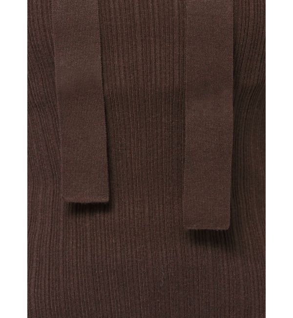 LAGUNAMOON「ボウタイアシンメトリーネックニットプルオーバー」|ニット・セーター|