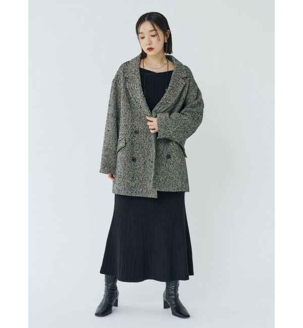 LAGUNAMOON「アシンメトリーネックフレアニットワンピース」|ワンピース|