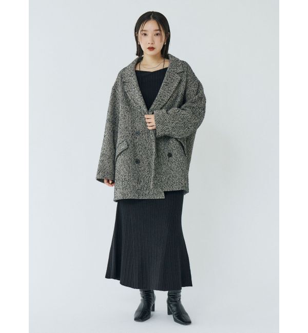 LAGUNAMOON「アシンメトリーネックフレアニットワンピース」|ワンピース|