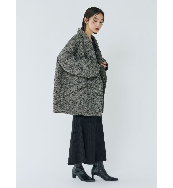 LAGUNAMOON「アシンメトリーネックフレアニットワンピース」|ワンピース|