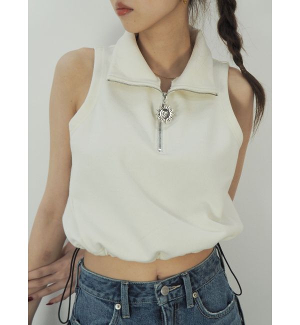 EVRIS「SUNNYハーフジップノースリトップス」|Tシャツ・カットソー|