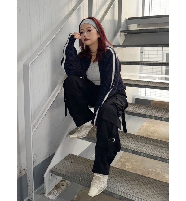 EVRIS「チョーカーリボン付リブトップス」|Tシャツ・カットソー|