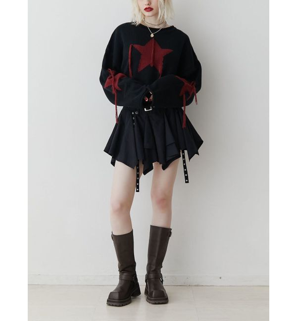 jouetie「スターフリンジショートニット」|ニット・セーター|