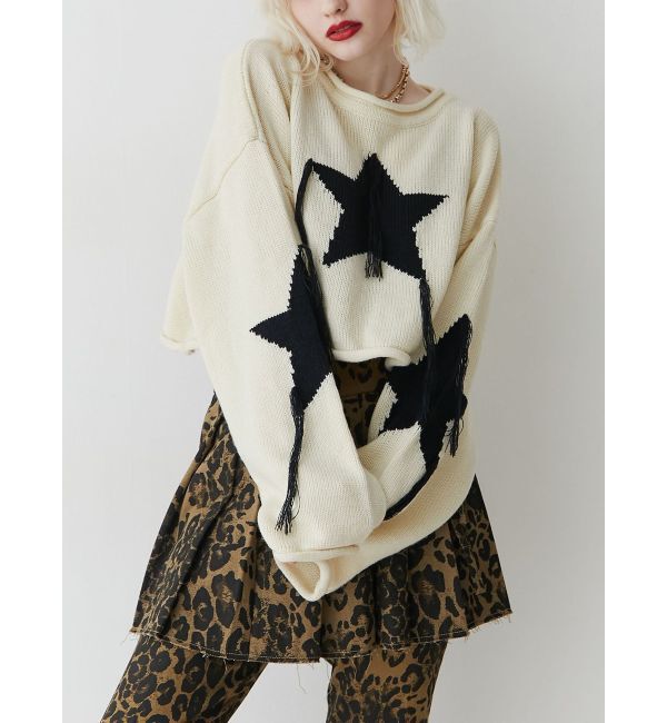 jouetie「スターフリンジショートニット」|ニット・セーター|