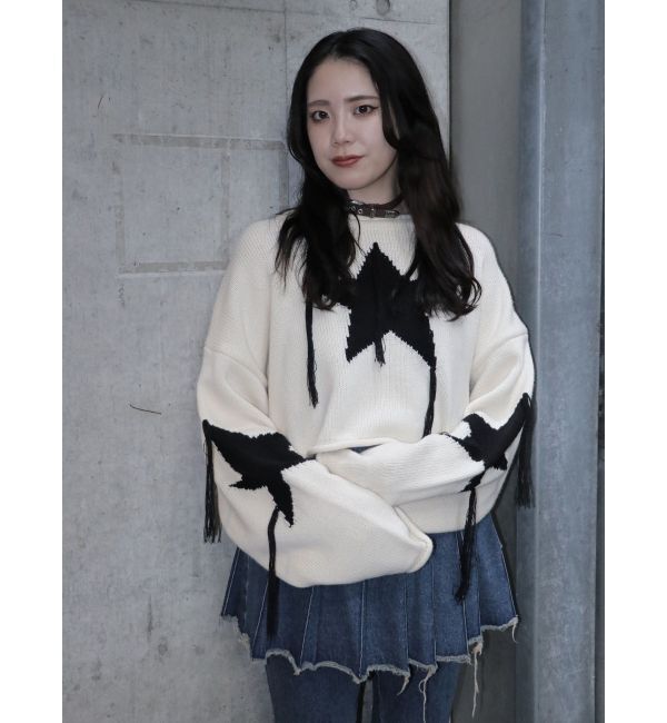 jouetie「スターフリンジショートニット」|ニット・セーター|